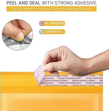 Small Kraft Bubble Mailers 5x10 inch #00 | Self Seal Padded Envelopes | Cushioned Bubble Mailer | Usable Size 5x9 | Lightweight mailing Shipping Bags For Package | 500 Pack Bulk | Made In USA