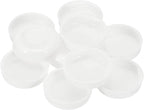 PATIKIL 100 Pcs Mailing Tube Plastic End Caps 1.7" ID PE Round Cardboard Shipping Tube Lids White Protective Poster End Caps for Paper Documents Artwork Storage