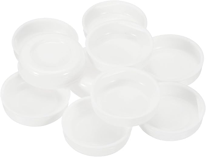 PATIKIL 100 Pcs Mailing Tube Plastic End Caps 1.7" ID PE Round Cardboard Shipping Tube Lids White Protective Poster End Caps for Paper Documents Artwork Storage