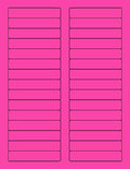 8-1/2 x 11" Neon Color High Light Fluorescent Labels for Laser & Inkjet Printer (Pink Fluorescent, 2/3" x 3-7/16" - 30 Per Page | 3000 Labels)