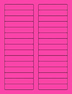 8-1/2 x 11" Neon Color High Light Fluorescent Labels for Laser & Inkjet Printer (Pink Fluorescent, 2/3" x 3-7/16" - 30 Per Page | 3000 Labels)