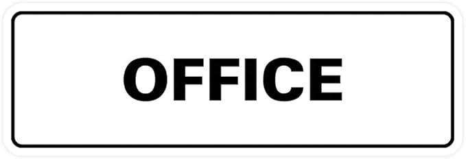 Signs ByLITA Standard Office Sign - Professional Business Signage - Easy to Install (White) - Medium 1 Pack