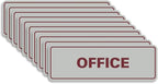 Signs ByLITA Standard Office Sign - Professional Business Signage - Easy to Install (Light Grey/Burgundy) - Large 10 Pack