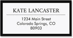 Lux Black Border Frame Return Address Labels-Set of 72, Self-Adhesive, Flat-Sheet Labels, by Colorful Images