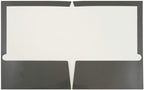 JAM PAPER Laminated Two Pocket Glossy Folders - Grey - 3/Pack