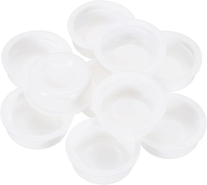 PATIKIL 100 Pcs Mailing Tube Plastic End Caps 1.1" ID PE Round Cardboard Shipping Tube Lids White Protective Poster End Caps for Paper Documents Artwork Storage