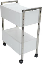 Supreme Medical Dental Mobile Utility Cabinet with Steel Frame and Two Drawer With One lockable Drawer cart