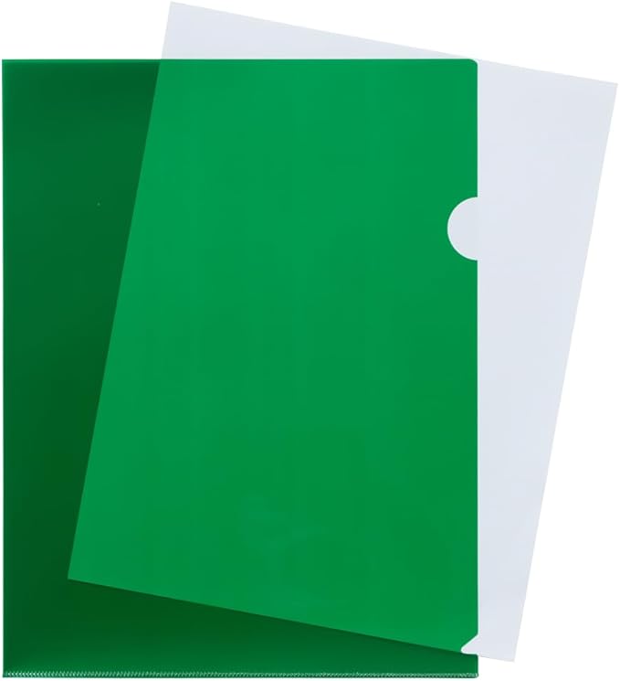 JAM PAPER Plastic Sleeves - Letter Size - 9 x 11 1/2 - Green Project Pockets - 120 Bulk Page Protectors/Pack