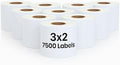 3" x 2" Direct Thermal Labels Roll, 10 Rolls (7,500 Labels), Compatible with Zebra,Rollo, MUNBYN, POLONO, IDPRT Printer,Strong Adhesive Perforated Label Rolls for Packages,Barcodes & Office Use