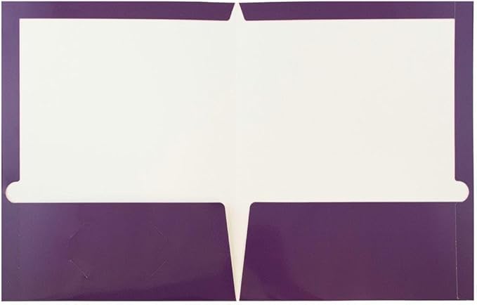 JAM PAPER Laminated Two Pocket Glossy Folders - Purple - 3/Pack