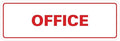 Signs ByLITA Standard Office Sign - Professional Business Signage - Easy to Install (White/Red) - Medium 1 Pack