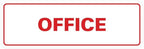 Signs ByLITA Standard Office Sign - Professional Business Signage - Easy to Install (White/Red) - Medium 1 Pack