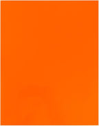 JAM PAPER Laminated Two Pocket Glossy School Folders - Letter Size - High Gloss Orange - Bulk 100/Box