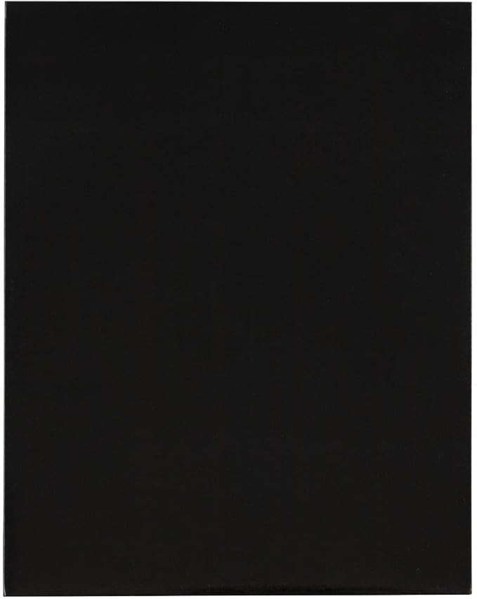 JAM PAPER Laminated Two Pocket Glossy Folders - Black - 3/Pack
