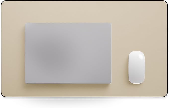Jotsome Leather Desk Pad Mat, Non-Slip Desk Blotter Pad - Desk Protector for Office, Home, Laptop, and Desktop, Gift for The Holidays (Beige, 24" x 14")