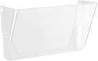 Amazon Basics Expandable Plastic Wall Pockets, File Organizer, Stackable, Letter Size, 1-Pocket, Clear