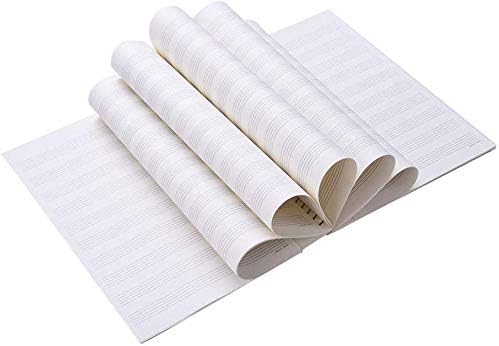 10 Pcs Music Notebook,Music Staff Notebook,50 Sheets/100 Pages Blank Sheet Music Notebook,Music Manuscript Paper,Manuscript Paper Notebook,Spiral NotebookMusic Writing Composition Notebook (10 Pcs Music Sheet White)