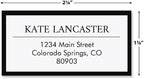 Lux Black Border Frame Return Address Labels-Set of 72, Self-Adhesive, Flat-Sheet Labels, by Colorful Images