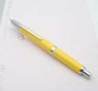 JINHAO 20 Press Fountain Pen, Retractable Capless Resin Pen with Ink Converter (F Nib 0.5mm, Lemon Yellow)
