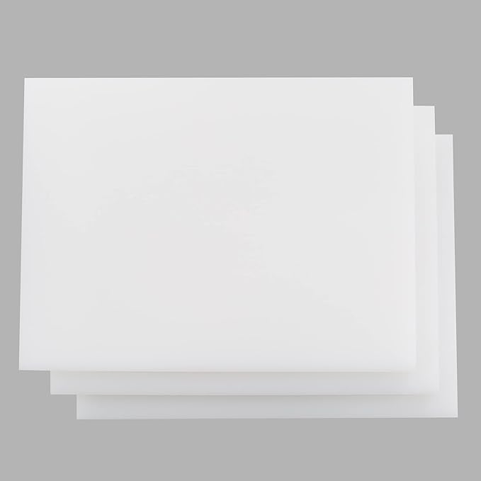 CMI Commercial Grade Cutting Board for Kitchens,Cutting Board Set,Thick White Plastic Chopping Board,24 x 18 x 1 Inch, White-Color 3 of Pack Set,NSF Approved