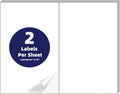 POLYSELLS Self Adhesive Address Shipping Labels, White Sticker FBA Labels (500 Sheets, 8.5" x 5.5" (2UP))