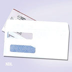 NextDayLabels #9 Double Window Check Envelopes - 500 Pack Ready-Seal Security Tinted Envelopes for QuickBooks, Sage 100, Blackbaud Checks - Self-Sealing Laser-Compatible - Made in USA