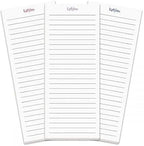 Current Elegant Lined Personalized Notepads – Set of 3, 50-Sheet Pads, 3 1/4 x 8 Inches, Memo Pad, Shopping List, to-Do Notes, Office Organizer
