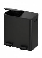 Garvee Trash Can, 2 x 10.6 gal (2 x 40 L) Garbage Can for Kitchen Dual Compartment Recycling Kitchen Step Trash Bin, Stainless Steel Trash and Recycle Bin Combo with Soft-Close Lid,Black