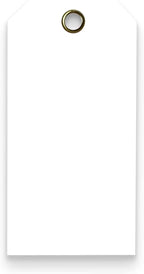 Tags 4 Less 15 Mil Waterproof Plastic Tags, Pack of 100 – 3” x 6” Heavy Duty Plastic Tags for Labeling, Outdoor Tagging, Equipment Labeling, Luggage, Valves & More (White)