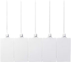 200Pcs Plastic Seals Shipping Label Tags, Writable Marker Big Sign Tie for Logistics, 255mm Total Length Self Locking Inventory Waterproof Tag Fastener with 3 Marker Pen (White)