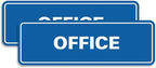Signs ByLITA Standard Office Sign - Professional Business Signage - Easy to Install (Blue) - Medium 2 Pack