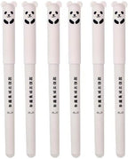 Piaogui 6pcs 0.5mm Erasable Gel Pens,Kawaii Cute Bear Pig Erasable Gel Pen Set Kawaii Pens Back to School Stationery Supplies for Writing Noting Journaling Kids Gifts (White-6 Pcs)