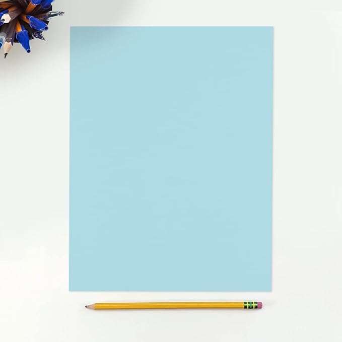 LUXPaper 8.5" x 11" Paper | Letter Size | Pastel Blue | 60lb. Text | 250 Qty