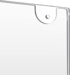 PecMuikee Acrylic Sign Holder 8.5x11 Horizontal, Wall Mount Acrylic Sign Holder and Plastic Paper Display Ad Frame bonus with 3M Tape and Mounting Screws for Restaurants, Office, Store, 12 Pcs