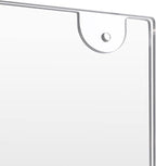 PecMuikee Acrylic Sign Holder 8.5x11, Wall Mount Acrylic Sign Holder and Plastic Paper Display Ad Frame bonus with 3M Tape and Mounting Screws for Restaurants, Office, Market, Library, Store, 12 Pcs