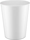 Monarch Abode Metal Bathroom Trash Can – Waste Basket for Bedroom, Office Desk, & Dorm, Handcrafted, Durable Decorative White Small Trash Can Bathroom Garbage Bin Wastebasket