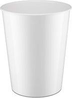 Monarch Abode Metal Bathroom Trash Can – Waste Basket for Bedroom, Office Desk, & Dorm, Handcrafted, Durable Decorative White Small Trash Can Bathroom Garbage Bin Wastebasket