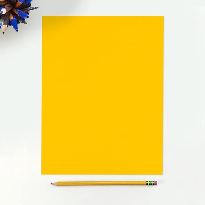 LUXPaper 8.5" x 11" Paper | Letter Size | Sunflower Yellow | 80lb. Text | 250 Qty