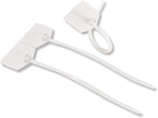 Waterproof Shipping Tags, Self Locking Nylon Writable Marker Ties Luggage Identification Tags, Plastic Straps Label Mark Tag, Seal Tags Zip Tie for Labeling 100pcs (White)