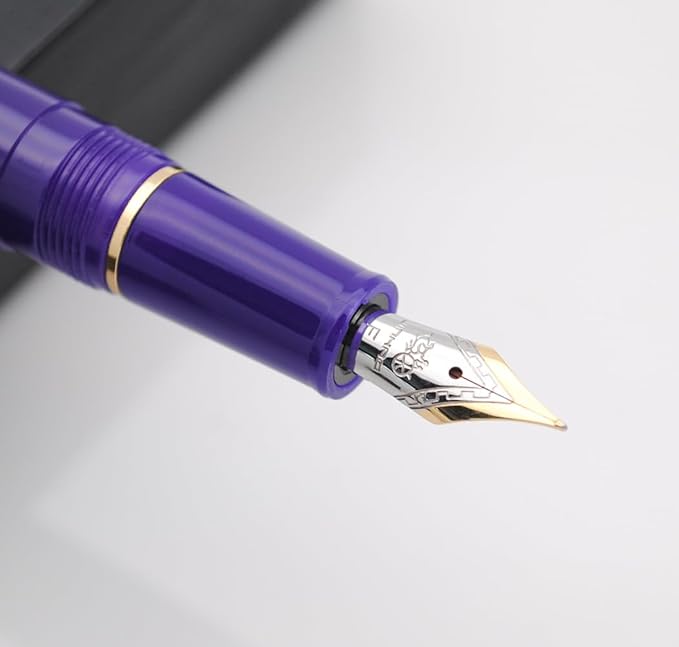 JINHAO 82 Fountain Pen (Transparent Navy Blue,Fine Nib 0.5mm)