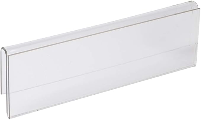 Glass Wall Name Plate Holders - Single Sided 8-1/2" Wide x 2" high (10 - PK, 1/4" Cubicle Wall) by Plastic Products Mfg.