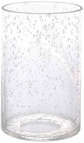Sunwo Glass Shade Straight Cylinder Glass Lamp Shade Replacement with Multiple Effects(Bubble Cylinder with Fitter)