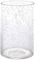 Sunwo Glass Shade Straight Cylinder Glass Lamp Shade Replacement with Multiple Effects(Bubble Cylinder with Fitter)