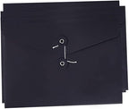 10pcs A4 Kraft Paper Envelopes Portfolio Foolscap File Folders Document Folder with String Fastener Closure Wallet Pockets File Bags Storage Pouch Paperwork Organizer Bag for Office School Home