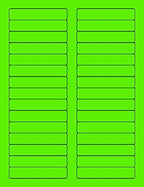 NextDayLabels - 8-1/2 x 11 Neon Color High Light Fluorescent Labels for Laser & Inkjet Printer (Green Fluorescent, 2/3" x 3-7/16" - 30 Per Page | 750 Labels)