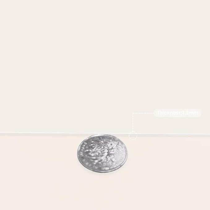 Zinkooat Leather Dresser Cover,1.8mm Thick,14x72 Inch,Dresser Protector Top,Dresser Top Protector,Dresser Cover Top,Dresser Top Cover,Dresser Cover Top for Bedroom.(White+White,14x72)