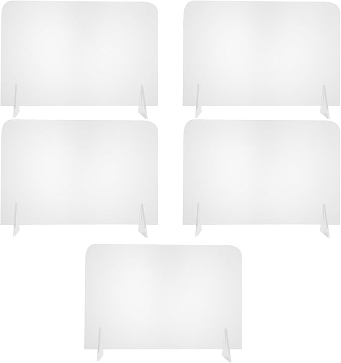 ELAYARD 5pcs Acrylic Desktop Whiteboards Clear Writing Message Boards Simple Transparent Memo Boards for Office Home School Use