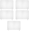 ELAYARD 5pcs Acrylic Desktop Whiteboards Clear Writing Message Boards Simple Transparent Memo Boards for Office Home School Use