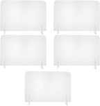 ELAYARD 5pcs Acrylic Desktop Whiteboards Clear Writing Message Boards Simple Transparent Memo Boards for Office Home School Use