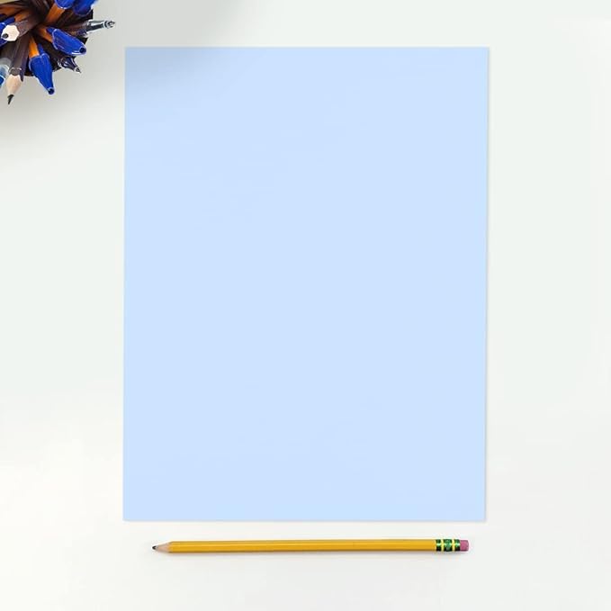 LUXPaper 8.5" x 11" Paper | Letter Size | Baby Blue | 80lb. Text | 50 Qty